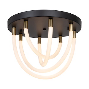 Cascata - 68W 4 LED Semi-Flush Mount-12 Inches Tall and 15.75 Inches Wide