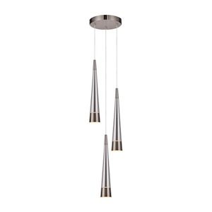 Sunnyvale - 72W 3 LED Chandelier-12 Inches Tall and 10 Inches Wide