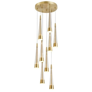 Sunnyvale - 540W 9 LED Chandelier-50 Inches Tall and 15.5 Inches Wide - 1337434