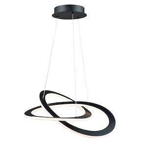 Wave - 19.7 Inch 30W 2 LED Chandelier