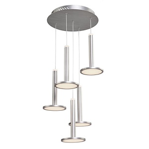 Aurora-48W 5 LED Chandelier in Modern Style-11.03 Inches Wide by 10.5 Inches High - 725281