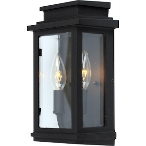 Freemont-2 Light Outdoor Wall Mount in Transitional Outdoor Style-3.75 Inches Wide by 10.75 Inches High