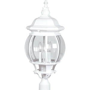 Classico-Four Light Outdoor Post Head in Traditional Outdoor Style-11 Inches Wide by 28 Inches High
