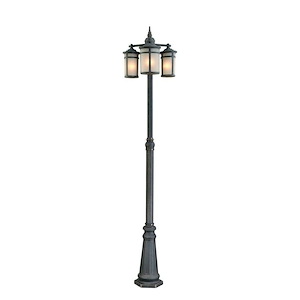 St. Moritz-3 Light Outdoor Post Mount in Traditional Outdoor Style-19.75 Inches Wide by 89 Inches High
