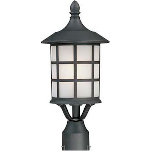 York-1 Light Outdoor Post Mount in Transitional Style-8 Inches Wide by 17 Inches High - 1026877