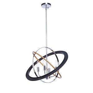 Cosmic-4 Light Chandelier in Transitional Style-21 Inches Wide by 16 Inches High