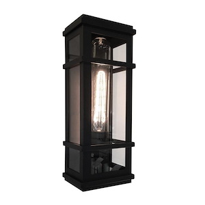 Granger Square-1 Light Outdoor Wall Mount in Transitional Outdoor Style-4.75 Inches Wide by 16 Inches High