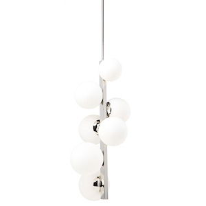 Moonglow-7 Light Chandelier in Transitional Style-18 Inches Wide by 36 Inches High - 978877