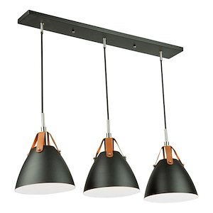 Tote - 3 Light Island In Urban Retro Style-11.5 Inches Tall and 9 Inches Wide
