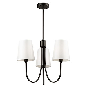 Rhythm - 3 Light Chandelier In Traditional Style-17.7 Inches Tall and 23.6 Inches Wide