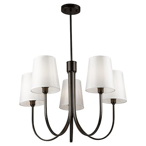 Rhythm - 5 Light Chandelier In Traditional Style-19.7 Inches Tall and 27.6 Inches Wide