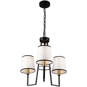 Coco - 3 Light Chandelier In Transitional Style-20.1 Inches Tall and 19.7 Inches Wide