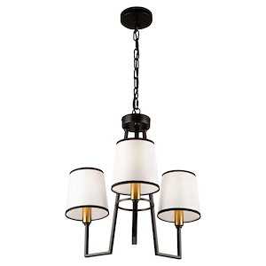 Coco - 3 Light Chandelier In Transitional Style-20.1 Inches Tall and 19.7 Inches Wide