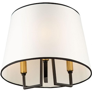 Coco - 3 Light Semi-Flush Mount In Transitional Style-14.2 Inches Tall and 15.7 Inches Wide