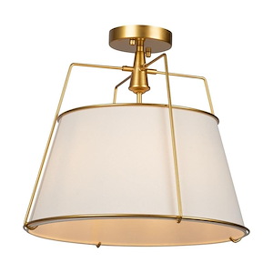 Pullman - 3 Light Semi-Flush Mount-13.5 Inches Tall and 17 Inches Wide