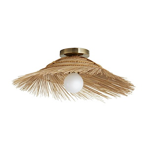 Hayes - 1 Light Flush Mount-6.5 Inches Tall and 19 Inches Wide