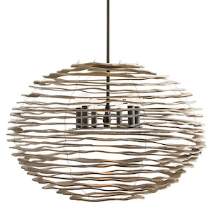 Rook - 6 Light Large Pendant-40 Inches Tall and 35 Inches Wide - 1307474