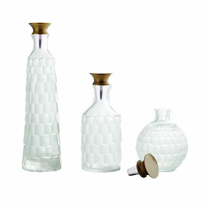 Macklin - Decanter (Set of 3)-12.5 Inches Tall and 4.5 Inches Wide