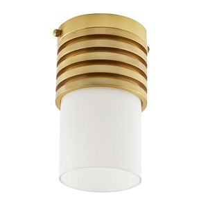 Rune - 1 Light Flush Mount-8 Inches Tall and 4.5 Inches Wide