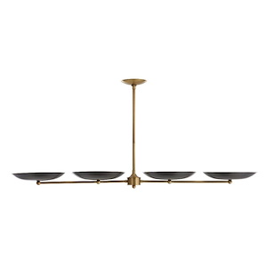 Griffith - 4 Light Linear Chandelier-10 Inches Tall and 55 Inches Wide