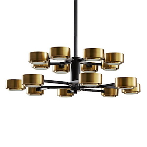 Jalen - 16 Light 2-Tier Chandelier-14 Inches Tall and 40 Inches Wide