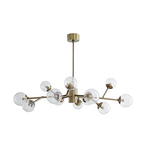 Dallas - 12 Light Small Chandelier-8.5 Inches Tall and 48 Inches Wide