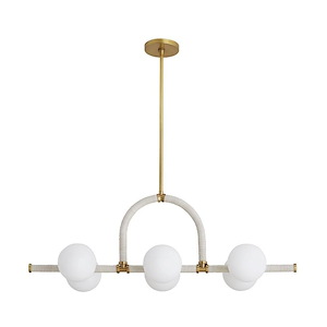 Harrison - 6 Light Linear Chandelier-21 Inches Tall and 42 Inches Wide