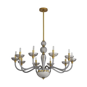 Gustavo - 10 Light Chandelier-25 Inches Tall and 36 Inches Wide