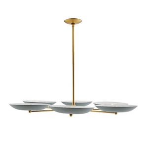 Griffith - 6 Light Chandelier-11 Inches Tall and 40 Inches Wide