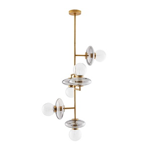 Pimpri - 5 Light Chandelier-40 Inches Tall and 24 Inches Wide