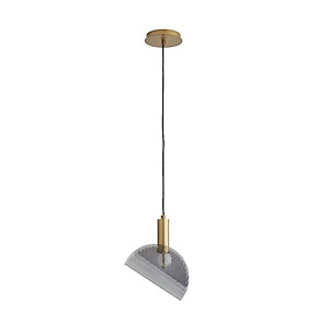 Bend - 1 Light Pendant-13.5 Inches Tall and 9 Inches Wide