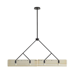Bend - 4 Light Linear Chandelier-31 Inches Tall and 48 Inches Wide - 1307310