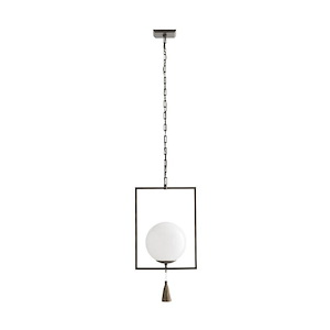 Trapeze - 1 Light Pendant-49 Inches Tall and 18 Inches Wide