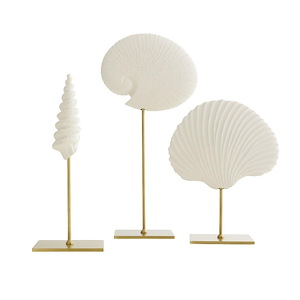 Shell - Sculpture (Set of 3)-14 Inches Tall and 7.5 Inches Wide