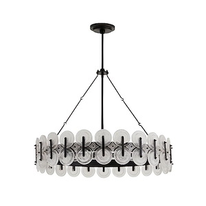 Rondelle - 8 Light Chandelier-26 Inches Tall and 31 Inches Wide
