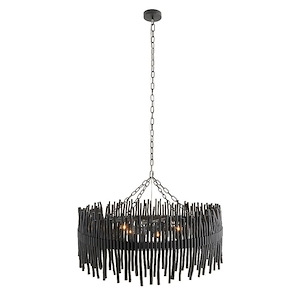 Adele - 6 Light Chandelier-28 Inches Tall and 40 Inches Wide
