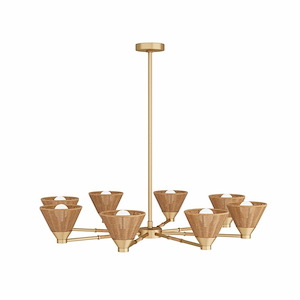 Ventura - 8 Light Chandelier-7 Inches Tall and 37.5 Inches Wide