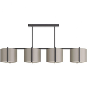 Zachary - 4 Light Chandelier-13 Inches Tall and 52 Inches Wide