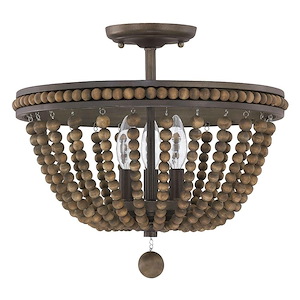 Handley - 3 Light Semi-Flush Mount In Transitional Style-14.5 Inches Tall and 15.75 Inches Wide - 621445