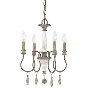 Zoe - 4 Light Chandelier In Traditional Style-19 Inches Tall and 14 Inches Wide - 621413