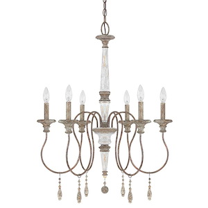 Zoe - 6 Light Chandelier In Traditional Style-33.25 Inches Tall and 25.5 Inches Wide - 621412
