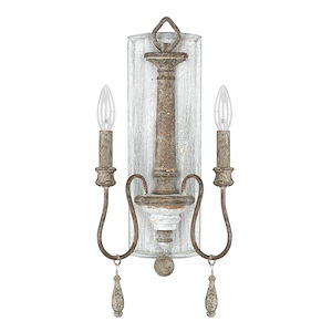 Zoe - 2 Light Wall Sconce In Traditional Style-19.5 Inches Tall and 8.5 Inches Wide - 621409