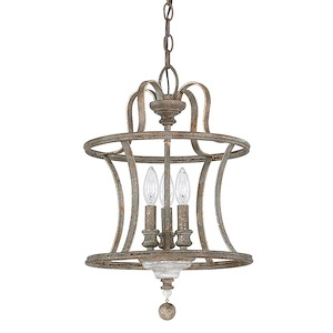 Zoe - 3 Light Pendant In Traditional Style-20 Inches Tall and 13 Inches Wide - 1271637