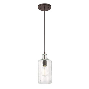 Keller - 1 Light Pendant In Transitional Style-11 Inches Tall and 5 Inches Wide