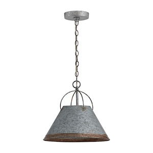 Alvin - 1 Light Pendant In Urban and Industrial Style-11.75 Inches Tall and 13.75 Inches Wide