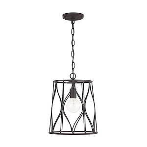 Quill - 1 Light Pendant In Transitional Style-13.75 Inches Tall and 11 Inches Wide