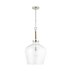 Boland - 1 Light Pendant In Urban and Industrial Style-25 Inches Tall and 14 Inches Wide