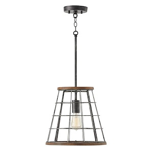 Bracken - 1 Light Pendant In Urban and Industrial Style-12.75 Inches Tall and 13.5 Inches Wide