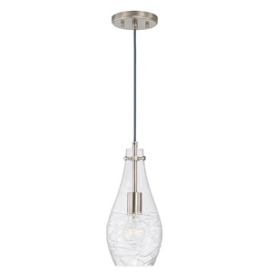 Kier - 1 Light Pendant In Transitional Style-13 Inches Tall and 6 Inches Wide