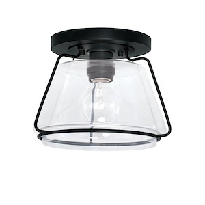 McLane - 1 Light Flush Mount In Transitional Style-7.5 Inches Tall and 10.5 Inches Wide